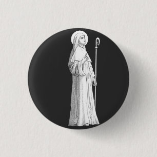 Sint Catharina van Siena Maagd Ronde Button 3,2 Cm