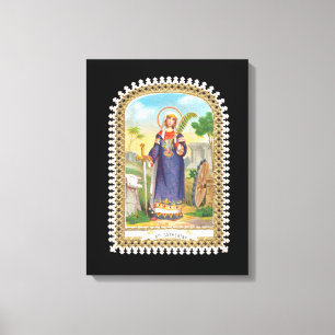 Sint-Catherine van Alexandrië in de Egyptische Dre Canvas Afdruk