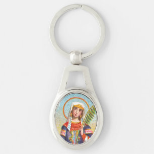 Sint-Catherine van Alexandrië in de Egyptische Dre Sleutelhanger