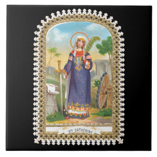 Sint-Catherine van Alexandrië in de Egyptische Dre Tegeltje