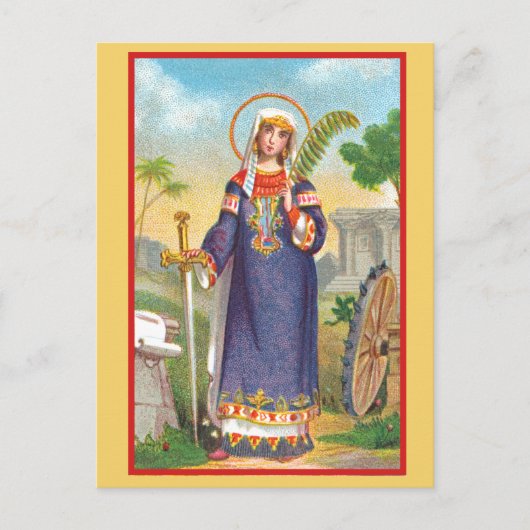 Sint-Catherine van Alexandrië in de Egyptische kra Briefkaart (Voorkant)