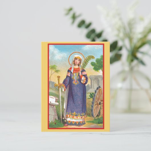 Sint-Catherine van Alexandrië in de Egyptische kra Briefkaart (Staand voorkant)