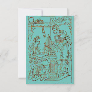 Sint Cecilia met Sint Catharina van Alexandrië Bedankkaart