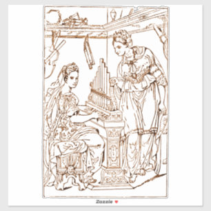 Sint Cecilia met Sint Catharina van Alexandrië Sticker
