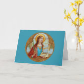 Sint-Cecilia van Rome (BK 003) Blanco groet Kaart (Gele Bloem)