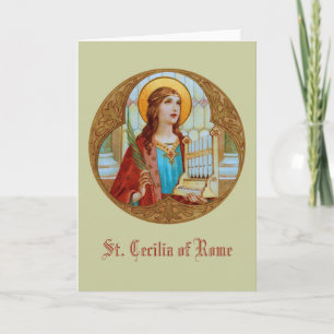 Sint-Cecilia van Rome (BK 003) Blanco groet Kaart