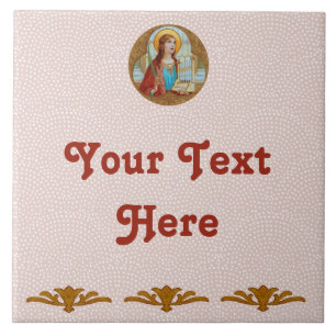 Sint-Cecilia van Rome (BK 003) Keramische tegels 2 Tegeltje