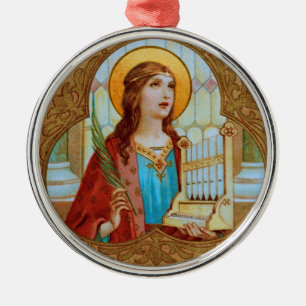 Sint-Cecilia van Rome (BK 003) Metalen Ornament