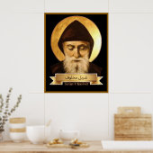 Sint Charbel (Sharbel) Makhlouf Maronitische Poste Poster (Keuken)