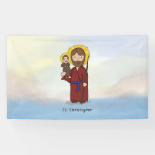 Sint-Christoffel Feestdag Heilige Spandoek (Horizontaal)