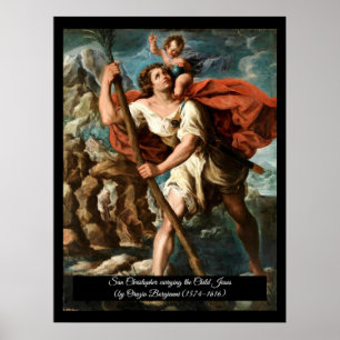 Sint Christopher beschermheilige van Reizigers Poster