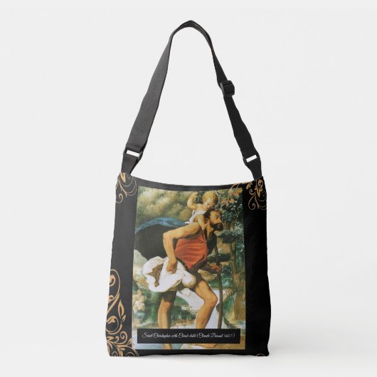 Sint Christopher met de Baby Christ Crossbody Tas (Voorkant)