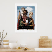 Sint Christopher met de Baby Christ Poster (Keuken)