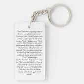 Sint Christopher met de Baby Christ Sleutelhanger (achterkant)