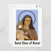 Sint Clara van Assisi Briefkaart (Voorkant / Achterkant)