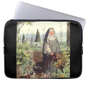 Sint Clara van Assisi: patrones van de televisie Laptop Sleeve