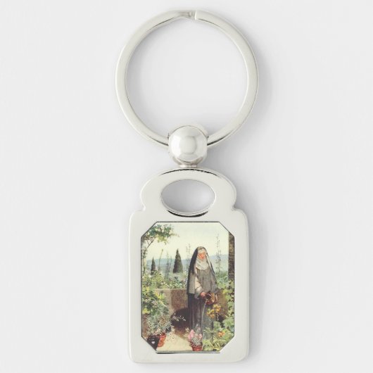 Sint Clara van Assisi: patrones van de televisie Sleutelhanger (Voorkant)
