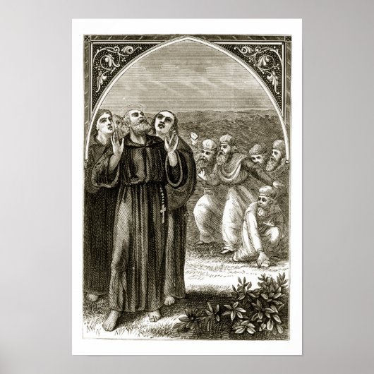 Sint-Columba die door de Druïden wordt gechanteerd Poster (Voorkant)
