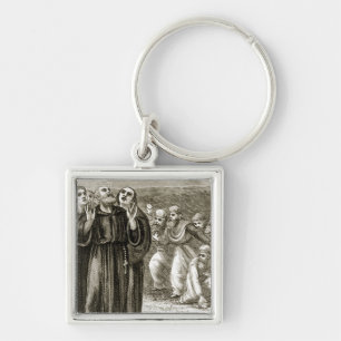 Sint-Columba die door de Druïden wordt gechanteerd Sleutelhanger