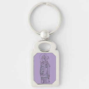 Sint Deiniol Abt en Bisschop Sleutelhanger