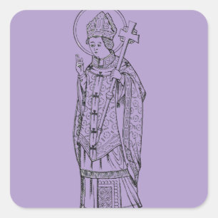 Sint Deiniol Abt en Bisschop Vierkante Sticker