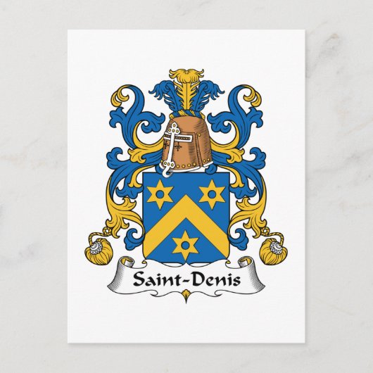 Sint-Denis Family Crest Briefkaart (Voorkant)
