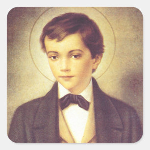 Sint Dominic Savio leerling van John Bosco Vierkante Sticker
