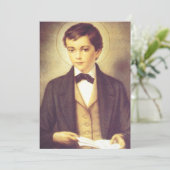Sint-Dominic Savio-student van John Bosco Bedankkaart (Staand voorkant)