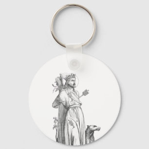 Sint Edmund de Martelaar Koning van de Oost-Angele Sleutelhanger