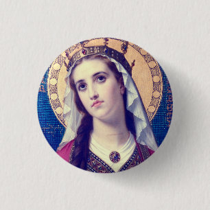 Sint Elisabeth van Hongarije Premium Romantische S Ronde Button 3,2 Cm