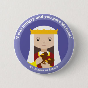 Sint-Emma van Lesum Ronde Button 5,7 Cm