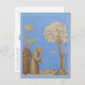 Sint-Francis predikt het Briefkaart van de vogelst (Voorkant / Achterkant)