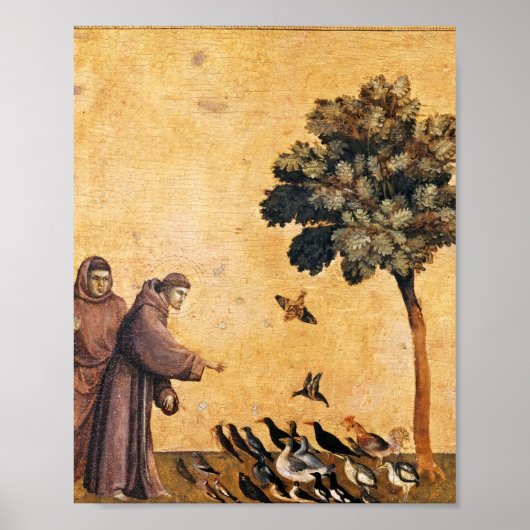Sint-Francis van Assisi die de vogels predikt Poster (Voorkant)