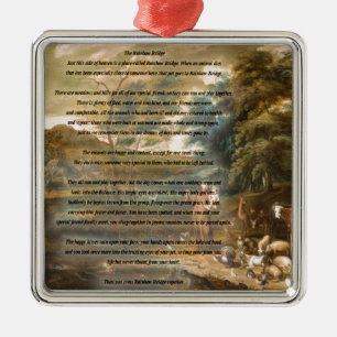 Sint-Francis van Assisi en de regenboogbrug Metalen Ornament