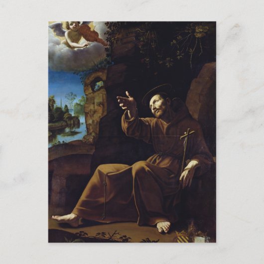 Sint-Francis van Assisi Geconsoldeerd door een eng Briefkaart (Voorkant)