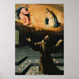 Sint-Francis van Assisi, het wonder van de Rozen Poster