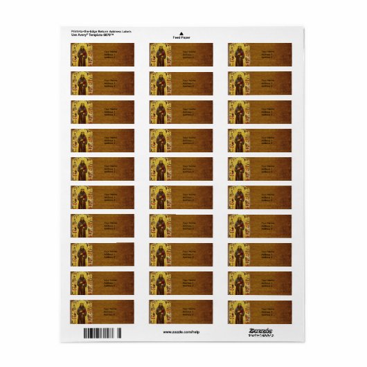 Sint-Francis van Assisi Medieval Iconography Etiket (Full Sheet)