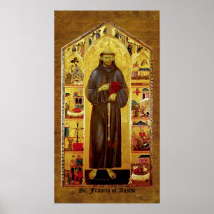 Sint-Francis van Assisi Medieval Iconography Poster