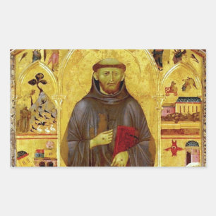Sint-Francis van Assisi Medieval Iconography Rechthoekige Sticker