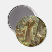 Sint-Francis van Assisi Preaching voor de Dieren Magneet (Voorkant / Achterkant)