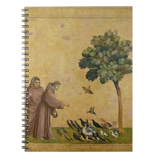 Sint-Francis van Assisi predikt de vogels Notitieboek (Voorkant)