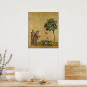 Sint-Francis van Assisi predikt de vogels Poster (Keuken)
