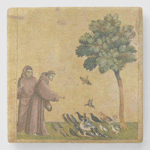 Sint-Francis van Assisi predikt de vogels Stenen Onderzetter