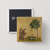 Sint-Francis van Assisi predikt de vogels Vierkante Button 5,1 Cm (Voorkant /achterkant)
