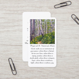 Sint-Francis van Assisi Sympathie Kaart gebed Visitekaartje