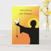 Sint-Francis-Wenskaart, Silhouette Kaart (Gele Bloem)