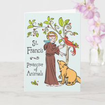 Sint Franciscus, Beschermheilige van Dieren Kaart