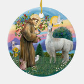 Sint Franciscus - Llama 12 Keramisch Ornament (Achterkant)