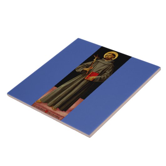 Sint Franciscus van Assisi door Antoniazzo Romano Tegeltje (Zijkant)