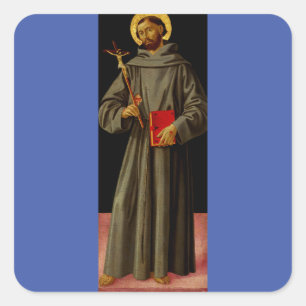 Sint Franciscus van Assisi door Antoniazzo Romano Vierkante Sticker